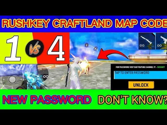 Rushkey craftland map new password #shorts #viral #freefireindia
