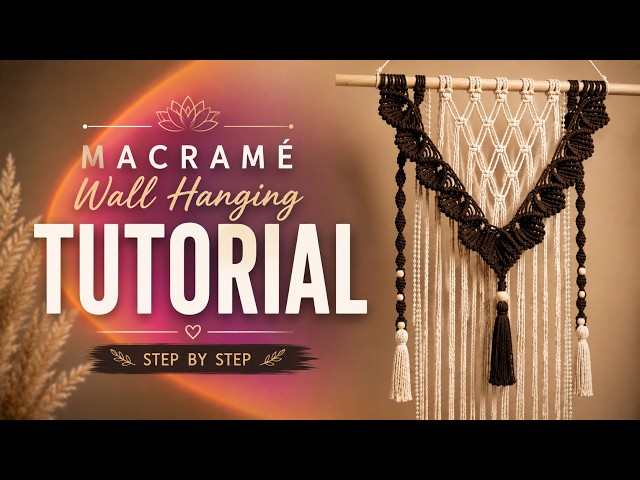 Macramé Wall Hanging Tutorial | Easy Petal Pattern