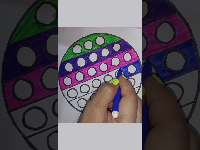 Satisfying Coloring Popit #coloringforkids #toddlerlearning #shorts