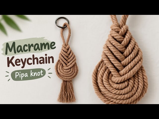 Pipa Knot Macrame Tutorial | Easy Teardrop Design for Beginners