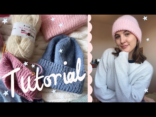 The Perfect Beginner Friendly Knitted Beanie Hat Tutorial 🎀