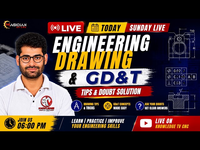 🔴 LIVE Engineering Drawing & GD&T Doubt Solution | Tips & Tricks |
