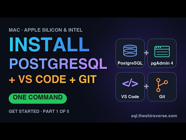 Install PostgreSQL, VS Code & Git on Mac in ONE Command (About 20-30 Minutes)