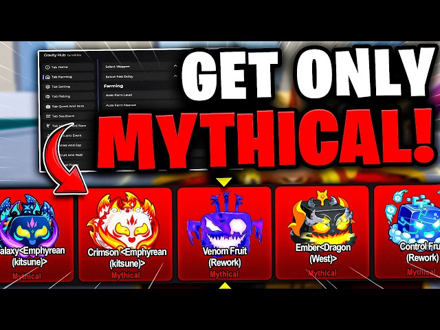 Blox Fruits Script • NO KEY • MYTHICAL Devil Fruit Sniper, Auto Farm, Fast Attack & More! PASTEBIN