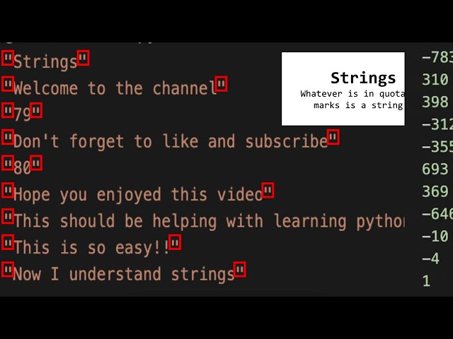 Strings? Integers? Floats? What are they?