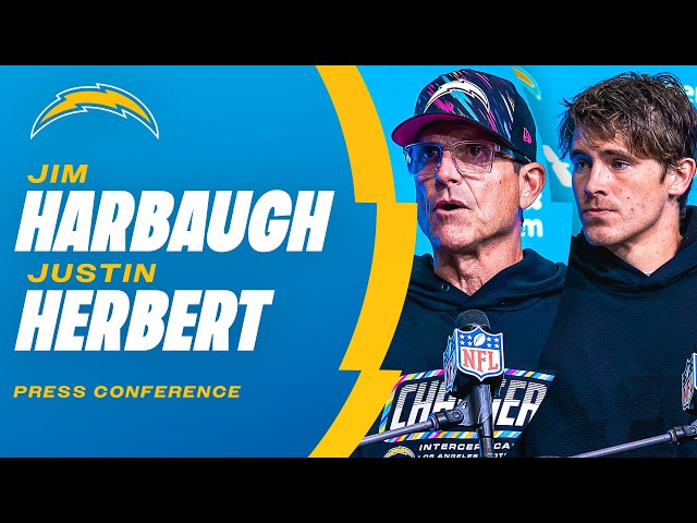 Jim Harbaugh & Justin Herbert Postgame Press Conference vs. Broncos | LA Chargers