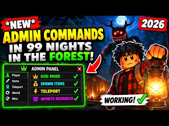 *NEW* How to get ADMIN COMMANDS in 99 Nights in the Forest ✅ ( ADMIN PANEL 2026)