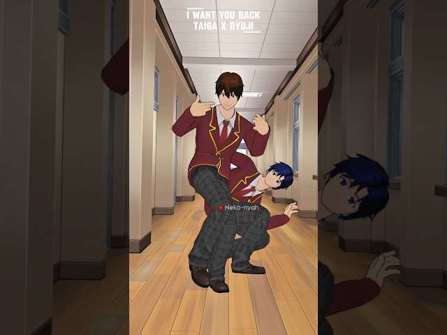 Viral I Want You Back Dance Trend with Taiga and Ryuji 😍 #sakuraschoolsimulator #shorts #trending