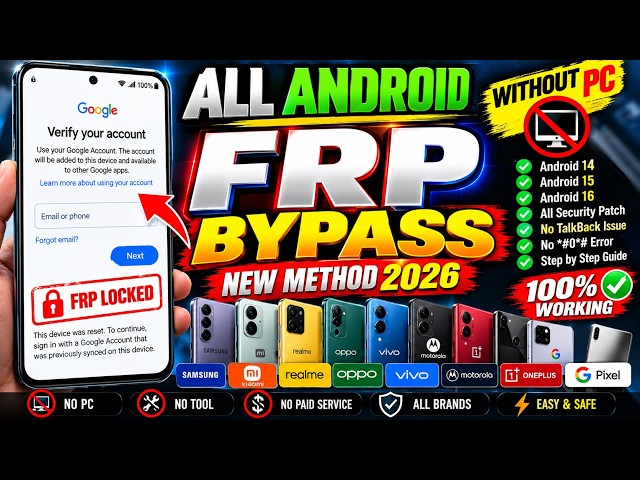 How to Bypass FRP Lock on Any Android (2026 Update)