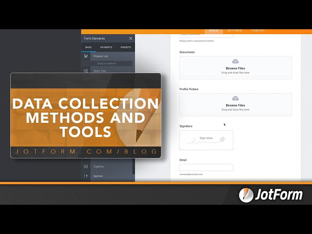Data collection methods and tools