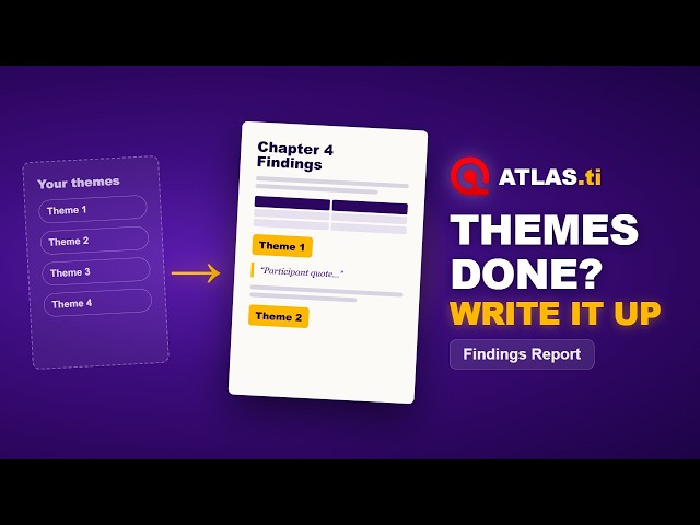 ATLAS.ti Tutorial: Writing Up Thematic Analysis Findings