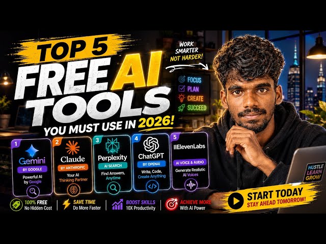 Top 5 Free AI Tools for Skill Development || AI Tools Tips and Tricks