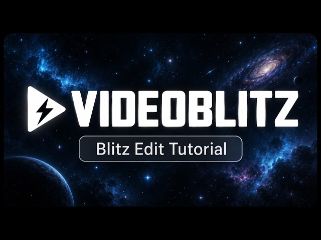 Videoblitz.org AI Video Editing TUTORIAL