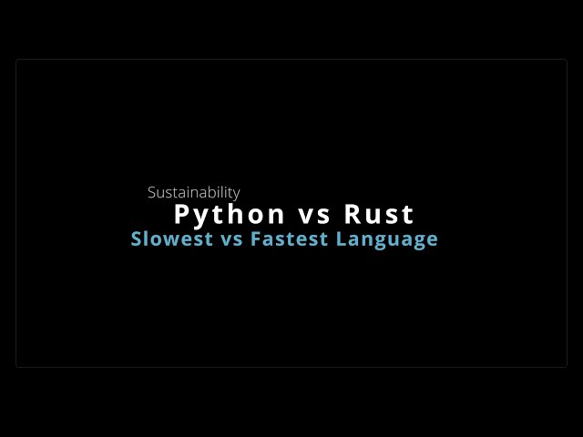 #Energy #efficiency of  #python vs  #rust