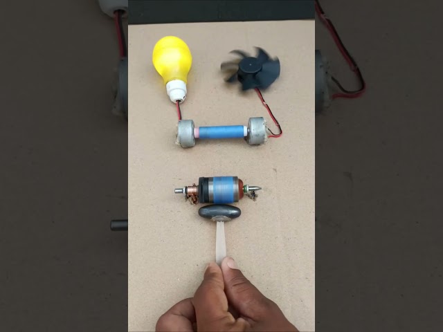 motor armature is rotated at high speed via magnetic attraction to convert (DC motor)#trending#reels