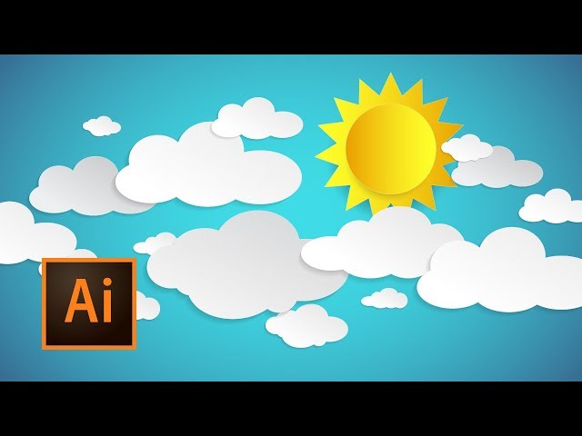 Illustrator Tutorial | How to Create a Paper Art | Sky Background