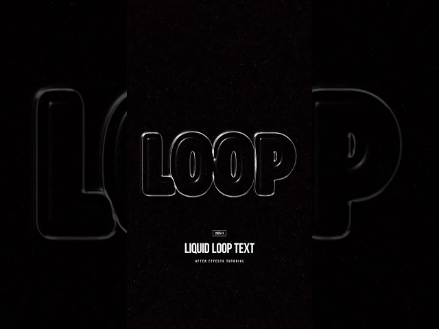 Glass Text Loop | After Effect Tutorial