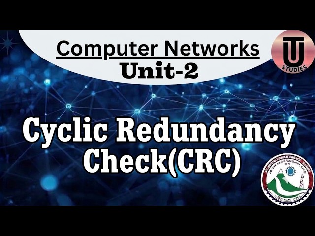 Cyclic Redundancy Check (CRC) in Data Link Layer | Simple Explanation | UTU Studies