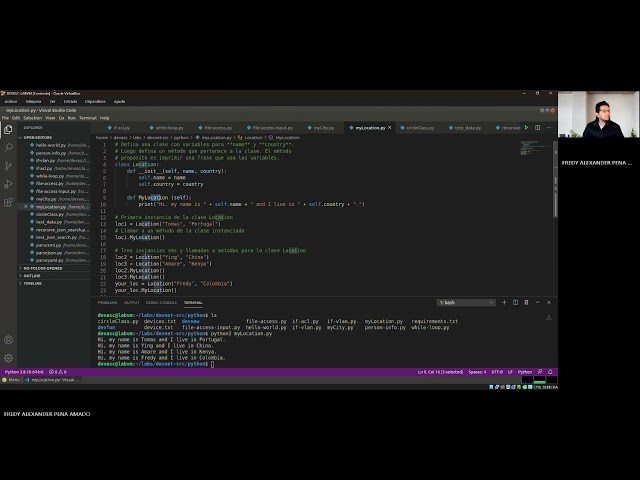 Video sustentatorio 3 4 6 Laboratorio Explorar clases de Python