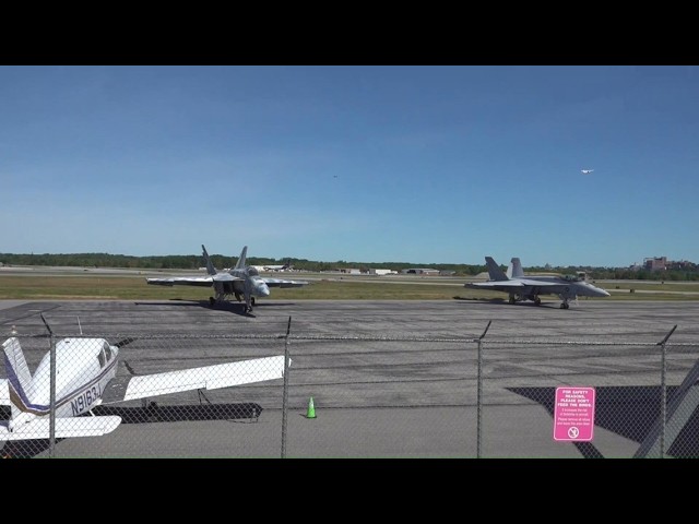 Navy fighter jets make pit stop in Portland