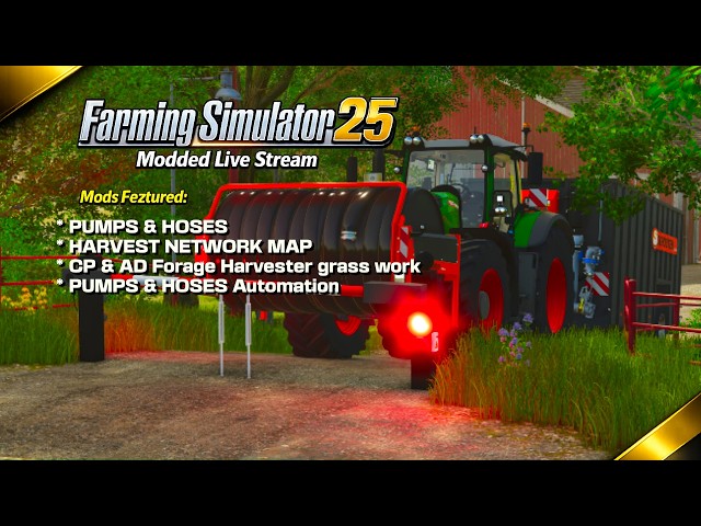 AutoFarm Show | FS25 Automating Pumps & Hoses + Forage Grass Pickup PT 2