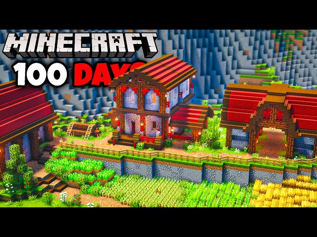 I Survived 100 Days Building the Perfect Minecraft Base