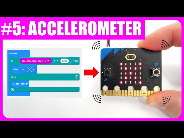 How to use accelerometer with micro:bit | Tutorial #5