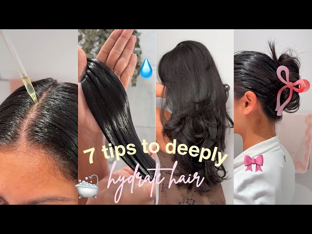 7 Tips To Deeply Hydrate Damaged & Low Porosity Hair 💧🎀🚿🧴