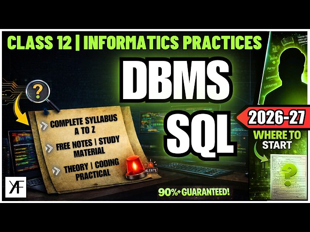 Class 12 IP | Database & SQL | One Shot Unit 2 | INFORMATICS PRACTICES (Code 065) | BOARDS 2026--27