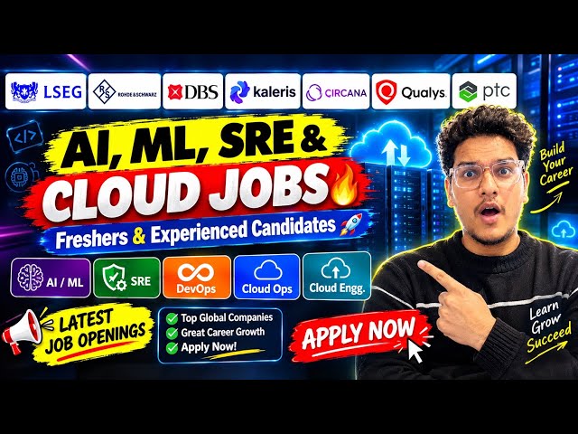 🔥 AI/ML, SRE, DevOps & Cloud Jobs 2023-2027 | LSEG, DBS, Qualys, PTC, Kaleris | IT Jobs Hiring |