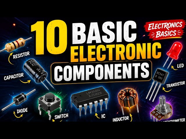 10 Basic Electronic Components Every Beginner Must Know ⚡ | Electronics Basics