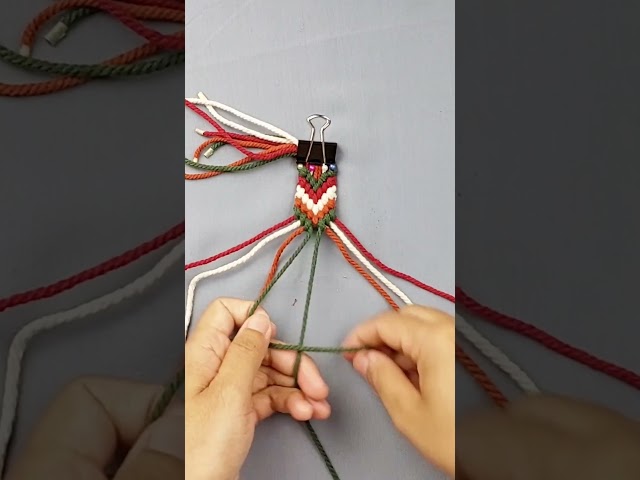 Macrame Chevron Keychain