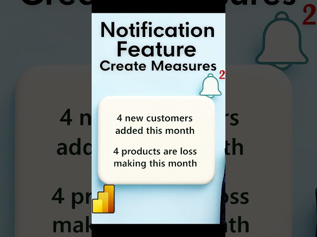Notification feature in power bi - create measures