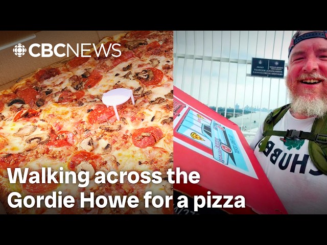 Carrying a pizza across the Gordie Howe Bridge
