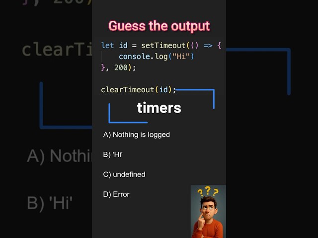 Javascript tricky questions - timer #shorts #short #shortsfeed #javascript #javascript #ytshorts