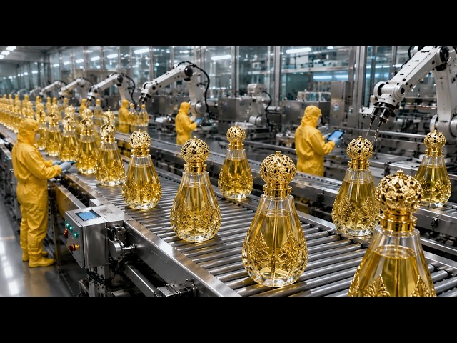 The Making of Luxury Golden Perfume: A Step-by-Step Guide | How It's Produced in the Factory