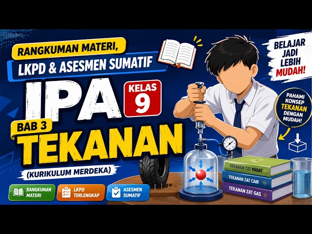 RANGKUMAN MATERI IPA KELAS 9 BAB 3 TEKANAN | KURIKULUM MERDEKA**