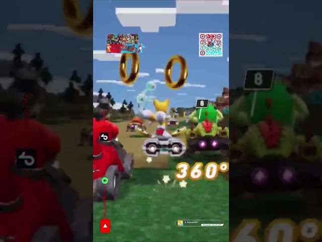 Edgardo666 Usa personaje de Tails para ganar carrera Minecraft en Sonic Racing CrossWorlds #Shorts