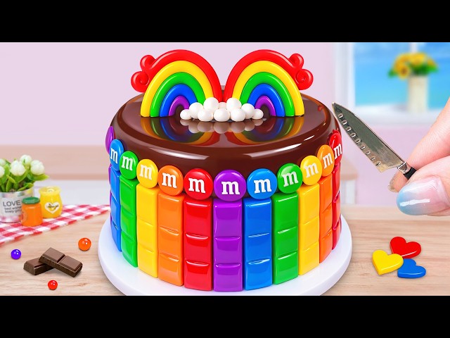 KITKAT Amazing Rainbow Cake 🌈 Perfect Miniature Cake Decorating Tutorials 🎉 Unbox Overworld