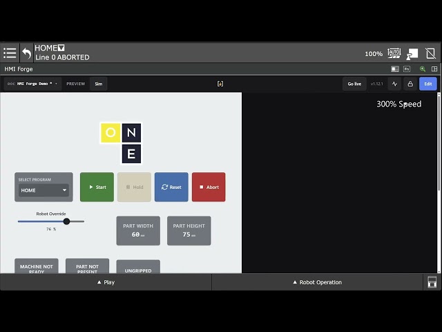 Creating a custom operator screen for a FANUC CRX Robot in less than 9 minutes