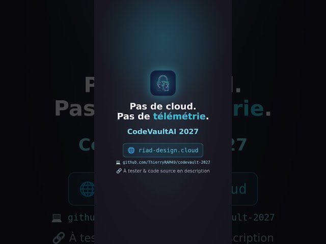 CodeVaultAI 2027 — ton code, jamais dans le cloud 🔐