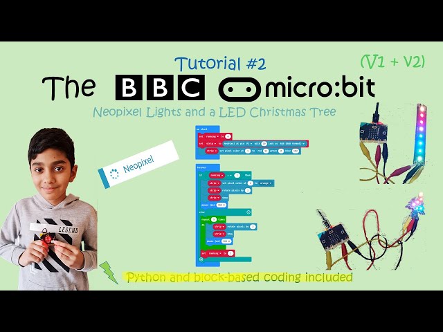 The BBC Micro: bit - Episode 2: Neopixel Lights and a LED Christmas Tree