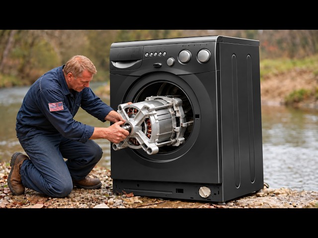Genius Invention By 60-Year-Old Plumber! ENDLESS FREE Source from an old washing machine motor