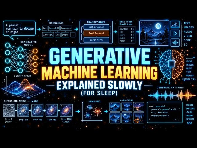 Everything About Generative Machine Learning Explained Slowly (For Sleep)