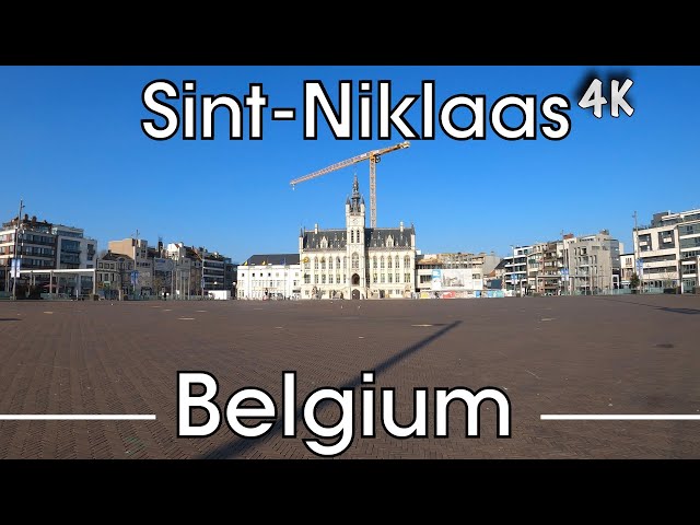 The Largest Market Square Belgium: Grote Markt Sint Niklaas (Belgium) 4K