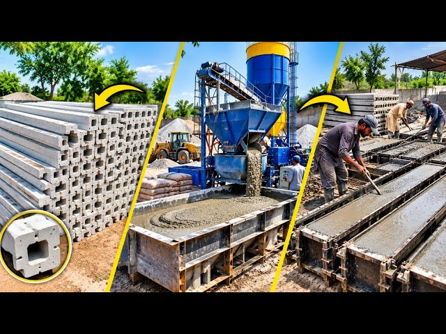 How Concrete Pillars Are Made | Amazing Precast Concrete Manufacturing Process