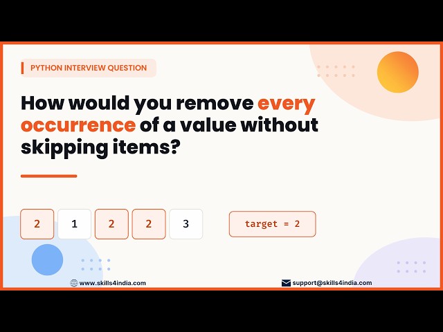How to Remove All Occurrences from a Python List Without Skipping Items | Python Interview Question