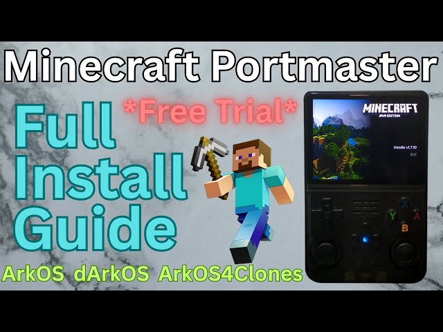 R36S Minecraft Portmaster Full Install Guide - ArkOS, dArkOS, ArkOS4Clones!