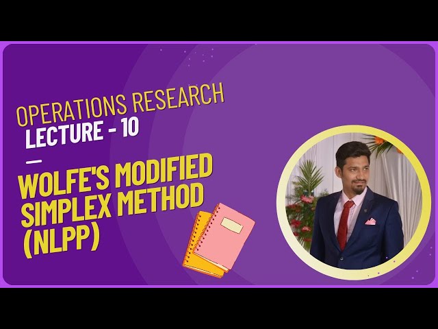 Wolfe’s Modified Simplex Method ( Non Linear Programming Problem)| Kuhn - Tucker Condition in tamil