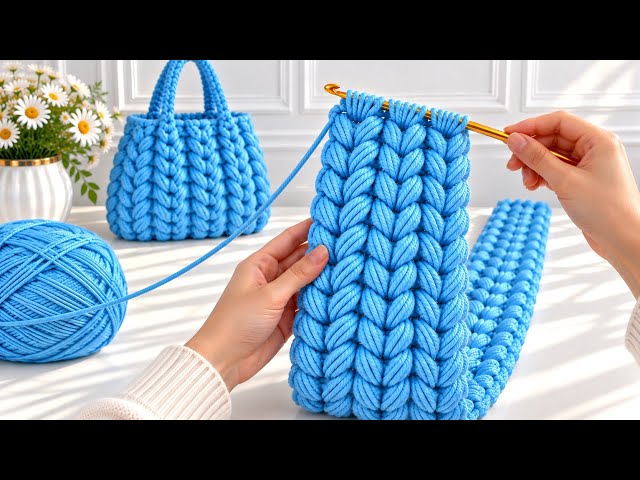 How to Crochet This Beautiful Easy Stitch | Headband, Bag & Blanket Pattern